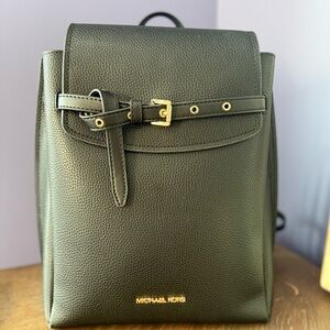 Michael Kors Emilia Belted Leather Backpack